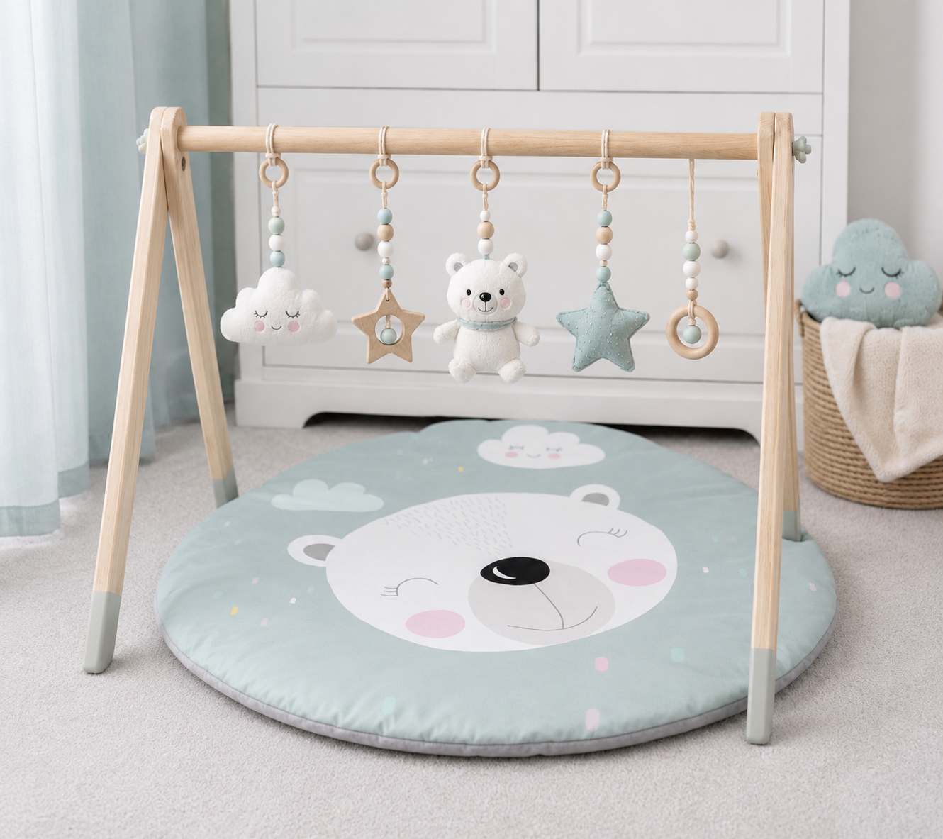 Spielmatte PREMIUM 2-in-1 Teddy Bear Grau