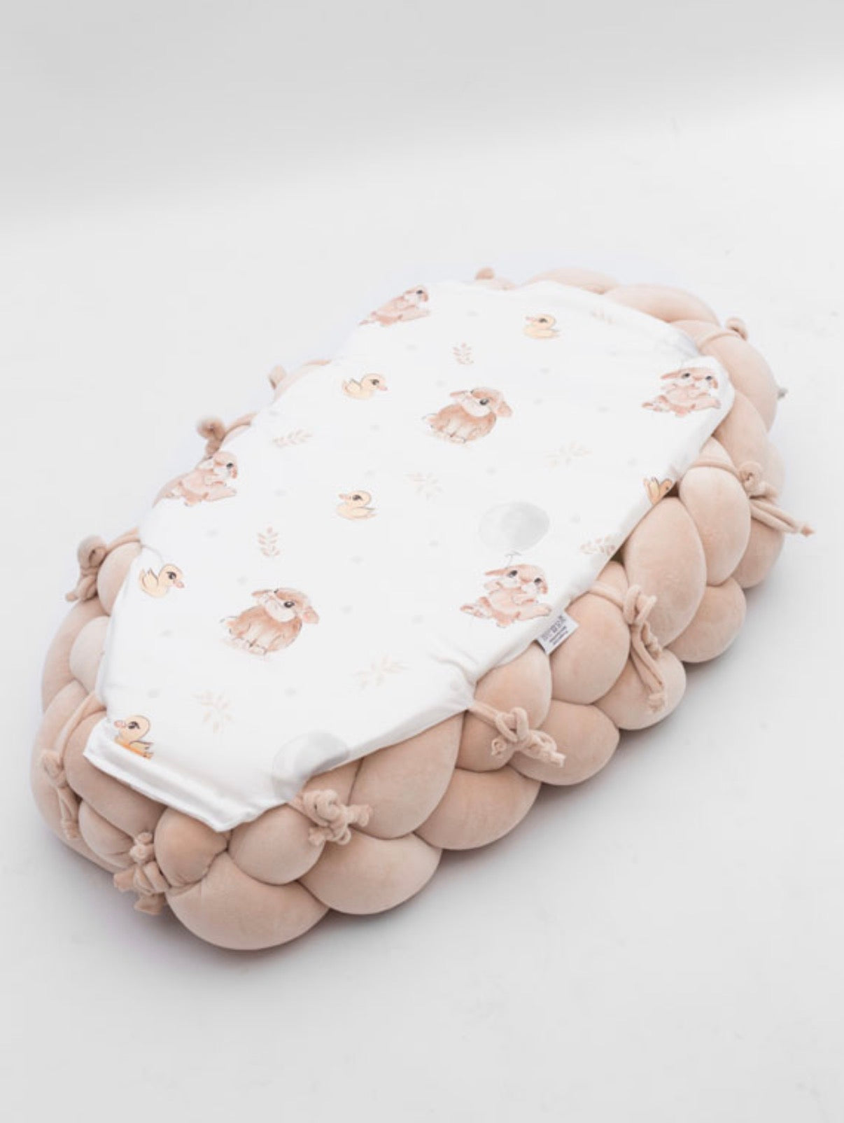 Babynest Geflochten 2-in-1 Bunny&Ducky Beige