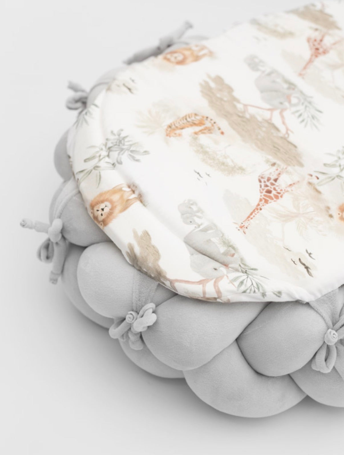 Babynest Geflochten 2-in-1 Wild Safari Salbei