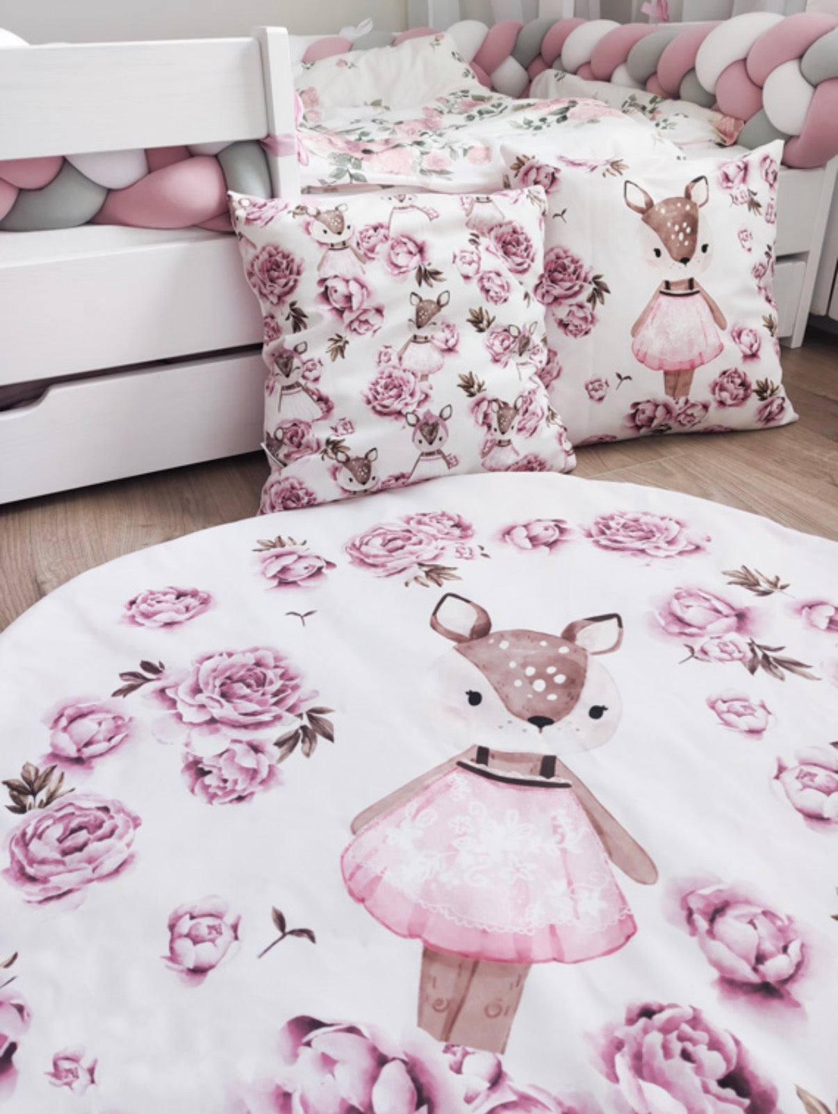 Spielmatte PREMIUM 2-in-1 Deer Rosa