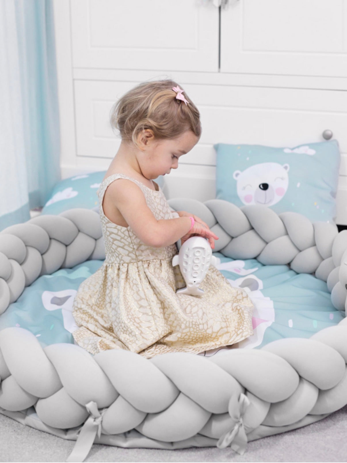 Spielmatte PREMIUM 2-in-1 Teddy Bear Grau