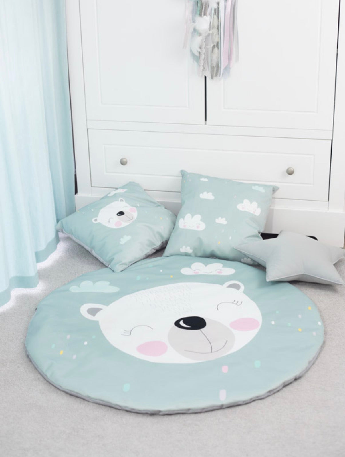 Spielmatte PREMIUM 2-in-1 Teddy Bear Grau