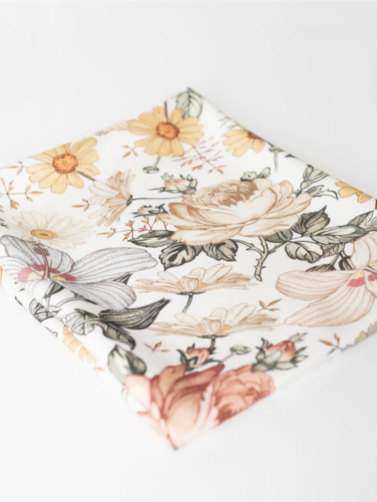 Bambus Set - Pucktuch & Kissen Vintage Flowers