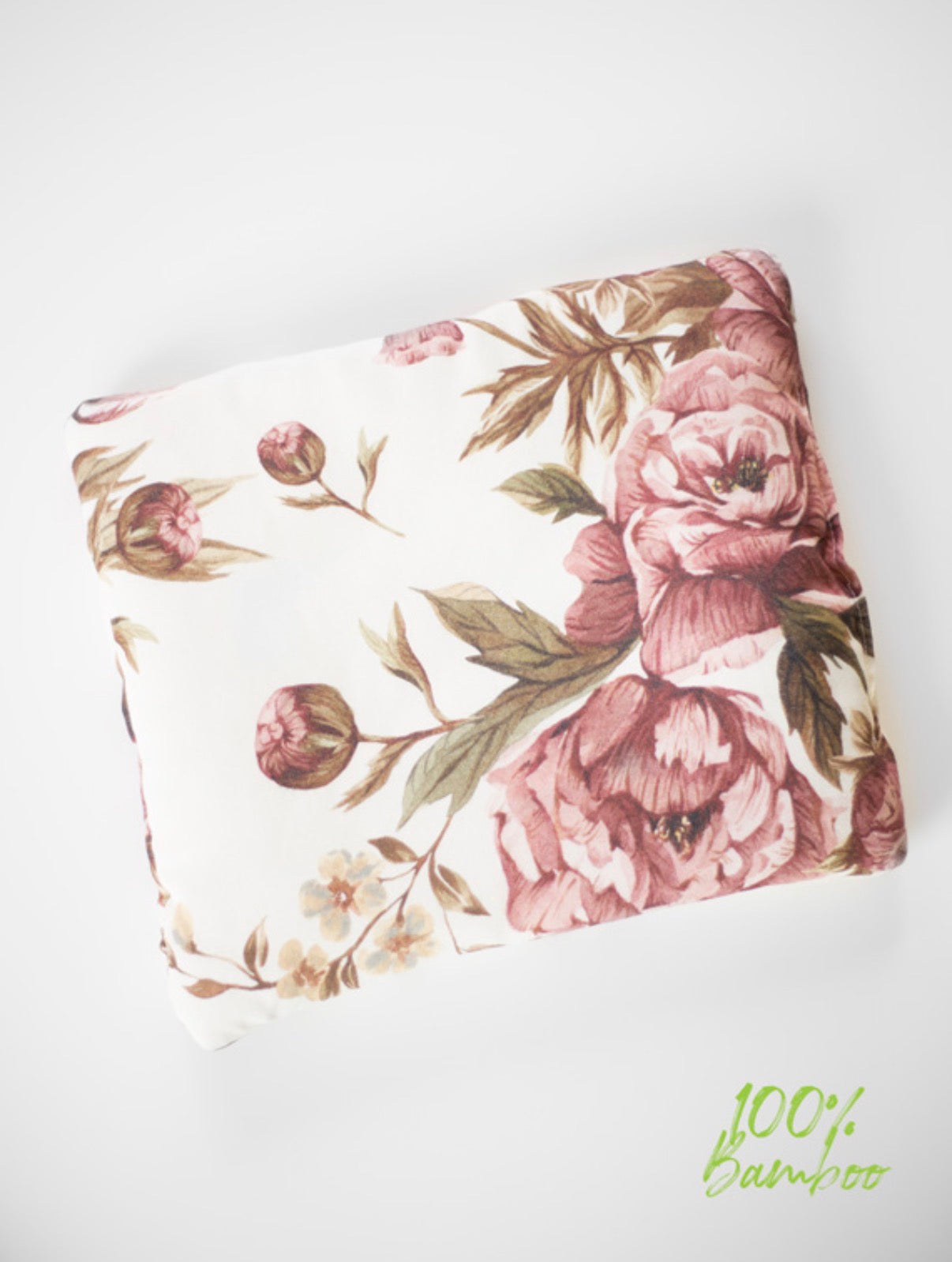 Bambus Set - Pucktuch & Kissen Peonies