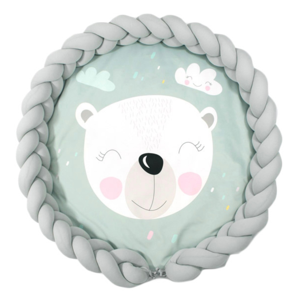 Spielmatte PREMIUM 2-in-1 Teddy Bear Grau
