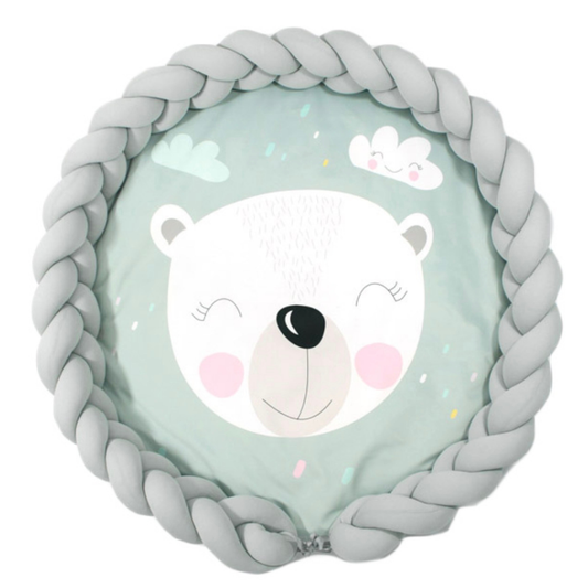 Spielmatte PREMIUM 2-in-1 Teddy Bear Grau