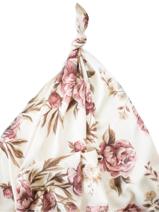 Bambus Set - Pucktuch & Kissen Peonies